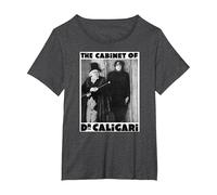 Dr Caligari - Póster de Monstruo de Halloween Camiseta, Mujer Tallas Grandes, Jaspeado Oscuro, 2XL Grande