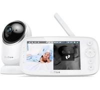 Dr.Care Cámara Vigilancia Bebé con Detección de Movimiento, Sin WiFi, Pantalla HD 5" 1080P, Visión Nocturna y Rotación e Inclinación, 5000mAh Larga Duración de Batería, VOX, Audio Bidireccional