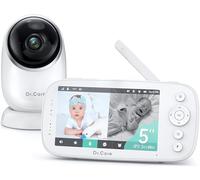 Dr.Care - Cámara Vigilancia Bebé - Sin WiFi y Baja Radiación, Pantalla HD 1080P, Visión Nocturna y Panorámica Inclinable