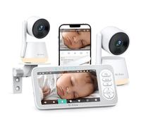 Dr.Care LumiView Plus Monitor Bebé WiFi con 2 Cámaras - Pantalla 5.5", Cámara 2K, Modo Privacidad, Batería 5000mAh, Luz RGB, Alertas Llanto y Movimiento, Visión Nocturna HD