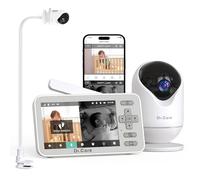 Dr.Care VistaView Lite Camara vigilancia Bebe WiFi 4” 720P Pantalla Dividida & Cámara 1080P, Visión Nocturna, Alertas de Movimiento (Monitor 4" con 1 Cámara + 1 Soporte Clip)