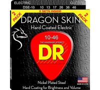 Dr cuerdas dse-2/10 dragón piel clara con revestimiento de cuerdas para guitarra eléctrica de acero chapado en níquel paquete de valor
