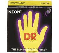 Dr cuerdas nye711 11 - 60 pesados eléctrico Set hecho a mano con revestimiento de Neon Hi-Def amarillo (7 cuerdas Cuerdas