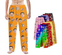 Dr Custom Pantalón Personalizado con Foto - Idea de Regalo Original para Papá, Abuelo, Hombre - Pijama Divertido para el Día del Padre, Cumpleaños, 17 Colores