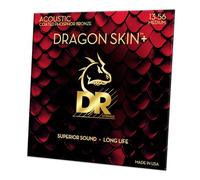 DR DAP-13 - Cuerdas para guitarra acústica recubiertas de bronce fosforado DRAGON SKIN+™, sonido superior con sensación cómoda y larga duración, livianas 13-56