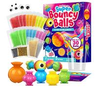 Dr. Daz, Kit de hasta 30 Bouncy Balls, Juego de Experimentos Científicos de Bricolaje, Moldes de Bolas Múltiples para Niños Niñas 6 7 8 9 10 Años
