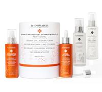 Dr. Dermaluci Lab Pack Regalo Antiedad Mujer Hombre Cumpleaños - Hidrata, Reafirma, Ilumina - Vitamina C, Colágeno Marino, Ácido Hialurónico, Baba de Caracol - AIAB BIO, Made in Italy - 400ml