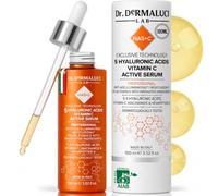 Dr. Dermaluci Lab Serum Ácido Hialurónico 5 Pesos Antiedad BIO 100ml | Hidratante, Iluminador, Antiarrugas - Vitamina C, Niacinamida, Hexapeptide-8, Rosa Damascena - Piel Sensible - AIAB, Italy
