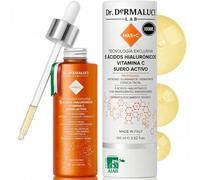 Dr. Dermaluci Lab Serum Facial Antiedad 5 Acidos Hialuronicos BIO 100ml - Hidratante, Iluminador, Antiarrugas - Con Vitamina C, Niacinamida, Hexapeptide-8, Rosa Damascena - AIAB Made in Italy