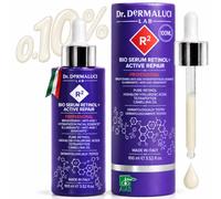 Dr. Dermaluci Lab Serum Facial Retinol Puro 0,10% Antiedad BIO 100ml | Reafirmante, Alisador, Iluminador - Acido Hialuronico, Tetrapeptido-2, Oliva y Camelina - AIAB, Made in Italy
