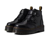 Dr. Dr. Martens Devon Flower Botines para mujer, Napa fresada negra., 37 EU