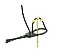 Dr. Electro eStim - Dilatador con ondas, enchufe para la uretra con correa de silicona para la estimulación eléctrica, dorado