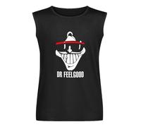 Dr. Feelgood Logo 1970's Retro Sleeveless Camiseta Man's Fashion Cotton Black Vest Tank Clothes, Negro , 3XL