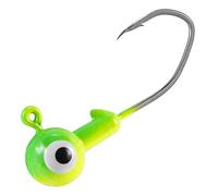 Dr.Fish Paquete de 20 cabezas de pesca con anzuelo de hoz, anzuelo de crappie, cabeza redonda de pesca, señuelos de pesca para lubina, anzuelo de trucha, señuelo de cebo vivo, plantillas de plástico de agua dulce Panfish Bluegill trucha 1/32 onzas