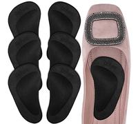 Dr. Foot Plantillas para zapatos con soporte de arco para fascitis plantar, 5 pares, almohadillas de gel gruesas para pies planos, inserciones autoadhesivas para hombres y mujeres, Negro -, Talla
