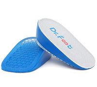 Dr. Foot's - Insertos de aumento de altura, plantillas de gel para levantamiento de talón, plantillas de elevación de zapatos para discrepancias de longitud de pierna (1.4 pulgadas de altura), color