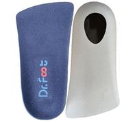 Dr. Foot's - Plantillas ortopédicas de 3/4 de longitud con autoadhesivas para pies planos correctos, arcos caídos, sobrepronación, fascitis plantar, espolones en el talón, juanetes, 1 par (S - W7-8.5
