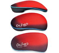 Dr. Foot's - Plantillas ortopédicas de longitud 3/4, inserciones de soporte de arco alto para pies planos, fascitis plantar, sobrepronación y dolor de pies (XS (hombres 3-4.5 / mujeres 4-5.5))