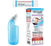 DR HANA'S NASOPURE Más agradable la olla Neti" Para los niños | Poco Sampler | botella de 4 onzas con 4 paquetes de sal tamponada | irrigación nasal para el alivio natural de la alergia
