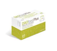 DAOfood Plus- Manejo del Déficit De DAO - Intolerancia a la histamina - Enzima DAO, Quercetina y Vitamina C - 60 Cápsulas Con Comprimidos Gastrorresistentes