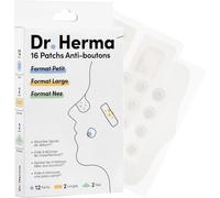 Dr. Herma - 16 Parches Anti Acné Invisible Multi Formato - Resultados en 6 a 8 horas - Probado bajo control dermatológico - Ácido Salicílico, Hidrocoloides, Aceite de Árbol de Té
