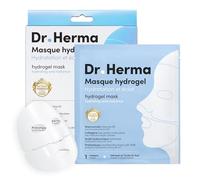 Dr. Herma - Mascarilla de hidrogel de colágeno y ácido hialurónico (4 unidades) Hidratación intensa, antienvejecimiento, minimiza los poros, hipoalergénica - Tratamiento facial coreano premium para to