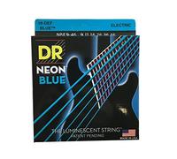 'Dr HiDef Blue Neon Lite-N Heavy 009 ", 011", 016 ", 026", 036 ", 046 Cuerdas para guitarra eléctrica/Fluorescente (brillan en la oscuridad)