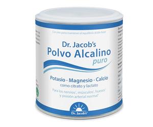 Dr Jacob's Polvo Alcalino Puro, 200 g I Potasio, Magnesio, Calcio, Zinc en Forma de Citrato y de Lactato I Equilibrio Mineral y Alcalinizante* I 36 Dosis