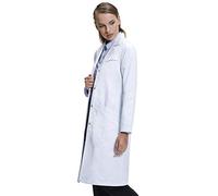 Dr. James Bate de laboratorio Premium mujeres, con múltiples bolsillos, ajuste clásico, cierre a presión oculto (32)