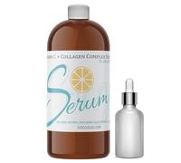 Dr Joe Lab Suero De Vitamina C Y Complejo De Colágeno A Granel - Fórmula Facial Al Por Mayor, Set De 32 Oz Con Vaso Vacío Y Gotero Cocojojo