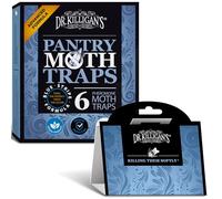 Dr. Killigan's Trampas para polillas de despensa Premium con feromonas Prime | Seguro, no tóxico y sin insecticidas | Trampa de Pegamento pegajoso para polillas de Alimentos y armarios (6, Azul)