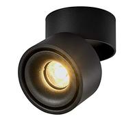 Dr.lazy 10W LED Focos para el techo,Focos de pared, Lámpara de techo, Focos de pared, Lámpara de salón, Luz de techo led, Plafón con Focos, IP20, 10X10x10CM (Negro-3000K)