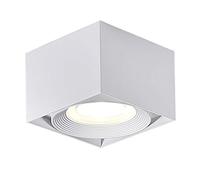 Dr.lazy 10W LED Focos para el techo,Lámpara de techo, Focos de techo,Lámpara de salón,Luz de techo led,Plafón con Focos, IP20, 10X10x7CM (Blanco-4000K)