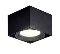Dr.lazy 10W LED Focos para el techo,Lámpara de techo, Focos de techo,Lámpara de salón,Luz de techo led,Plafón con Focos, IP20, 10X10x7CM (Negro-4000K)