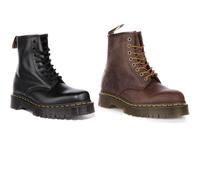 DR MARTENS 1460 Bex Unisex 8 Ojo Cordones Botín de Piel en Negro Talla UK 3-8