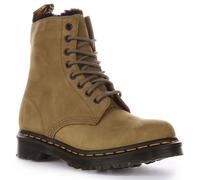 DR MARTENS 1460 Serena Forrado Cuero Tobillo Mujer Botas En Verde Oliva GB 3-8
