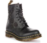 Dr Martens 1460 Vonda Genix Floral Nappa Mujer Botas Flor Negra GB 3-8