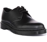 Dr Martens 1461 Mono Unisex Zapato De Cuero Plano En Negro Total Talla EU 36-46