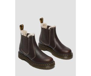 DR. MARTENS 2076 Botas Leonore II Chelsea, Piel Grizzly. Color Marrón Oscuro