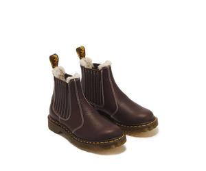 DR. MARTENS 2076 Botas Leonore II Chelsea, Piel Grizzly. Color Marrón Oscuro