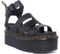 DR MARTENS 27296001 Blaire Hydro Tira y Hebilla Sandalias Mujer en Negro Ru 3-8