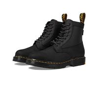 DR. MARTENS 8 Eye Boot, Boots Unisex Adulto, Black Connection WP & Black Coated Nylon, 45 EU