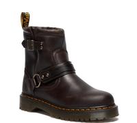 Dr. Martens Anistone - Botas de motocicleta con arnés para mujer, Marrón oscuro, 8 Women/7 Men