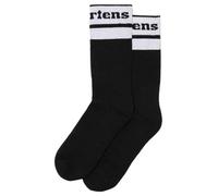 Dr. Martens Athletic Logo Cotton Blend Calcetín, Negro/Blanco, S-M Unisex Adulto
