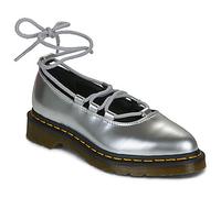 Dr. Martens Bailarinas Elphie II Lace Up Silver Metallic Patent Lamper in Plata 36