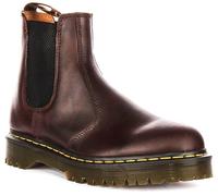 DR MARTENS Bex Crazy Horse Resistente Chelsea Bota Hombre Marrón Oscuro GB 7-11