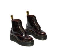 DR. MARTENS Botas con plataforma Sinclair de piel Arcadia. Color Rojo Burdeos