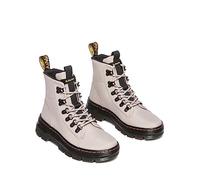 Dr. Martens Botas de moda Combs W para mujer, Sarga de poliéster gris pardo vintage, 37 EU