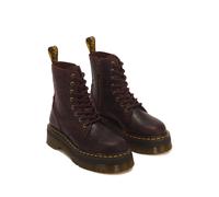DR. MARTENS Botas de plataforma Jadon Emboos Floral de piel Crazy Horse. Color Rojo Oscuro