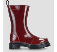 Dr. Martens Botines Rejena Mid Cherry Red Laquered Leather in Burdeo 41